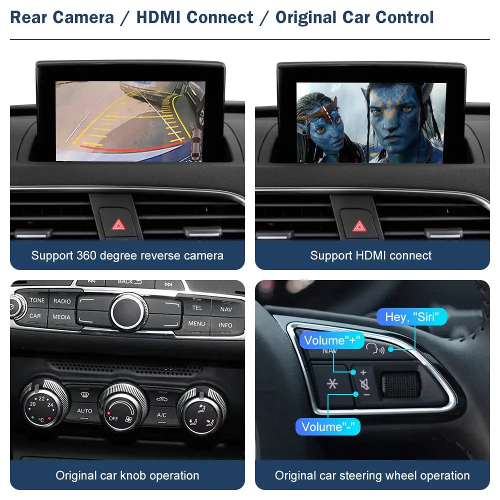 Wireless CarPlay Android Auto Interface for Audi A1 2012-2018, with ...
