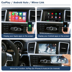 Wireless CarPlay Android Auto for Mercedes Benz ML GL W166 X166 2012-2015, with Mirror Link AirPlay Car Play Functions