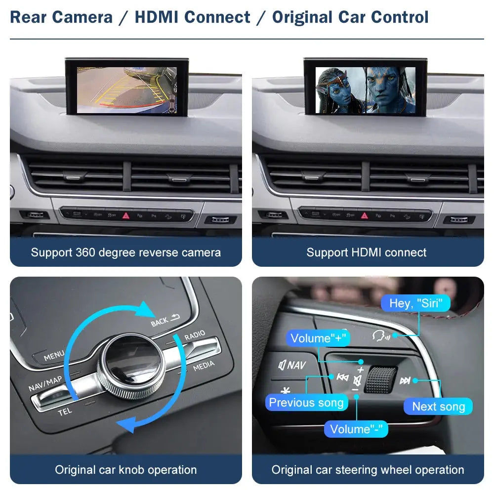 Wireless CarPlay Decoder Android Auto Interface for Audi Q7 2016-2019 ...