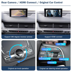 Décodeur CarPlay sans fil Interface Android Auto pour Audi Q7 2016-2019 avec fonctions AirPlay Mirror Link Car Play 