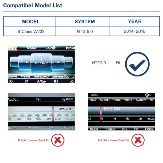 Wireless CarPlay for Mercedes Benz S-Class W222 2014-2018, with Android Auto Interface Mirror Link AirPlay Car Play