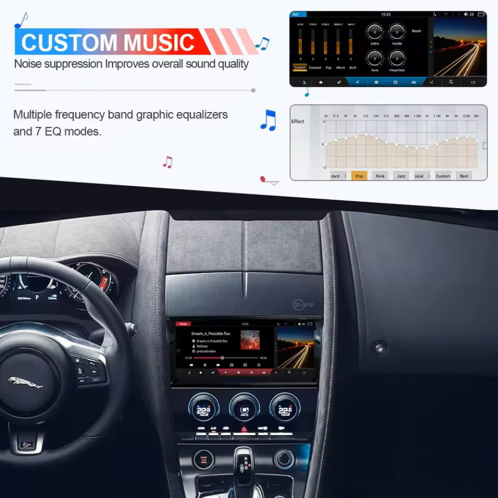 10.25 inch Infotainment Screen For Jaguar F-TYPE 2012-2019 Android