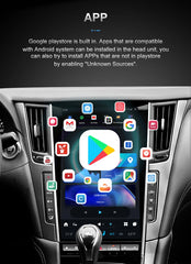 13,6 "Qualcomm pour Infiniti Q60 Q60S 2014-2019 autoradio stéréo Carplay mise à niveau écran de style Tesla Android Auto GPS Navigation lecteur multimédia 