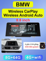 ID8 Qualcomm Snapdragon665 Android 12 Wireless CarPlay AUTO For BMW 1 Series  F20 F21 ID6 EVO Car Multimedia Players GPS Navi
