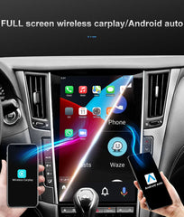 13,6 "Qualcomm pour Infiniti Q60 Q60S 2014-2019 autoradio stéréo Carplay mise à niveau écran de style Tesla Android Auto GPS Navigation lecteur multimédia 