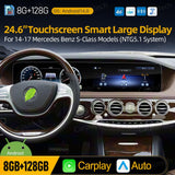 24.6'' For Mercedes Benz S Class W222 2014-2017 Android Screen  Infotainment Navigation System Car Multimedia Touch Screen Head Unit Car Radio Digital Dashboard Cluster