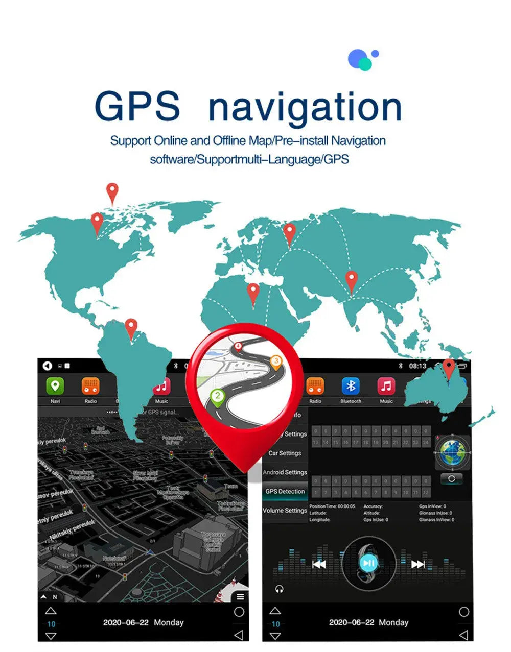 10.5" Qualcomm For Maserati GT GranTurismo 2007-2017 Car Radio Stereo Carplay Upgrade Tesla Style Screen Android Auto GPS Navigation Multimedia Player Carputech