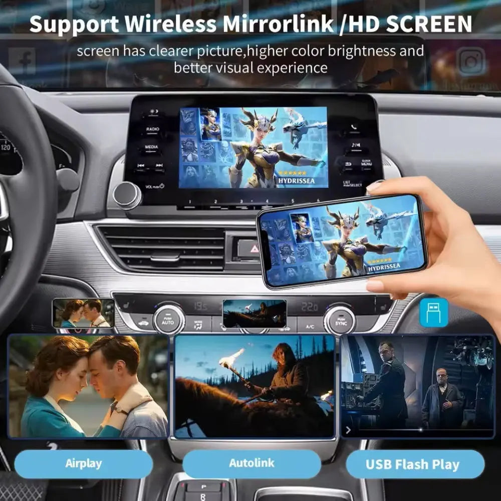 Carplay Wireless Android Auto Module for Honda Accord 2018-2022 10th Generation Mirror Link Navigation Camera Video USB Carputech