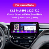Carputech 12.3" Carplay Screen For Mazda CX-5 CX5 2013 2014 2015 Car Radio Multimedia Player GPS Navigation Android 14 4G WIFI