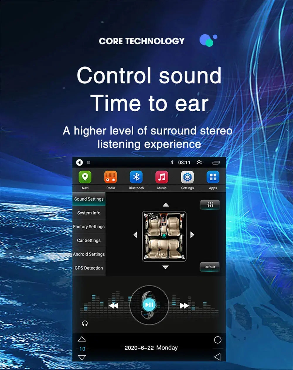 10.5" Qualcomm For Maserati GT GranTurismo 2007-2017 Car Radio Stereo Carplay Upgrade Tesla Style Screen Android Auto GPS Navigation Multimedia Player Carputech
