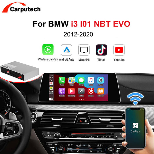 Wireless CarPlay Android Auto for BMW i3 I01 NBT EVO System 2012-2020 with Mirror Link AirPlay Car Play Functions