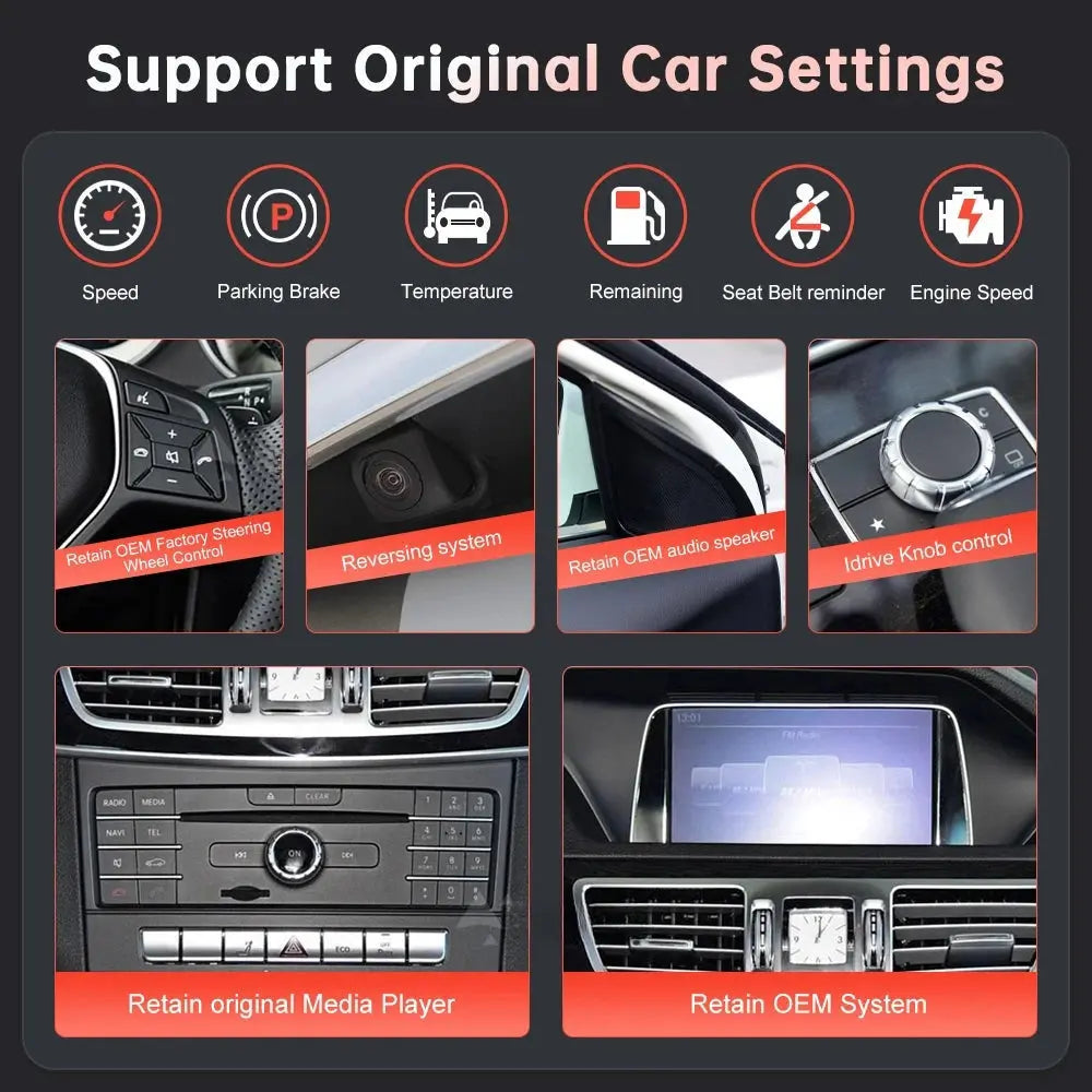 For Mercedes Benz E Coupe W207 2009-2016 NTG4.0/4.5/5.0 Linux Car Radio Multimedia Touch Screen Head Unit Wireless Apple CarPlay Android Auto Carputech