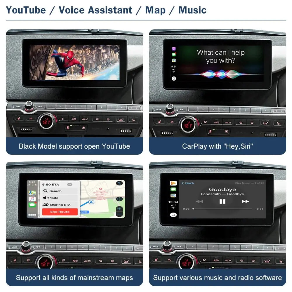 I3 Android Screen Wireless CarPlay Android Auto Module for BMW i3 I01 NBT EVO System 201 ...