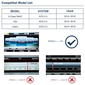 Wireless CarPlay for Mercedes Benz V-Class W447 2014-2018 Vito Viano NTG5.0 with Android Auto Interface Link AirPlay Play Carputech