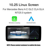Wireless Carplay/Android Auto 12.3'' Touch screen Linux Multimedia Radio Receiver for Mercedes Benz GLA CLA GLC GLK ML W205 W176 C117 Carputech