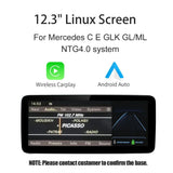 Wireless Carplay/Android Auto 12.3'' Touch screen Linux Multimedia Radio Receiver for Mercedes Benz GLA CLA GLC GLK ML W205 W176 C117 Carputech