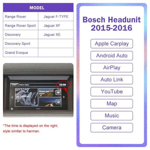 Wireless CarPlay for Jaguar/Land Rover Discovery 4/Discovery5 Range Rover Evoque (2011-2020), with Android Auto Interface AirPlay Mirror Link Car Play Functions Carputech