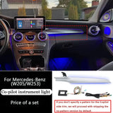 64 Colors Premium Car Interior Ambient Lighting for Mercedes Benz C-class W205/ GLC X253 2015-2021 Dream Color Car Atmosphere Lamp Carputech
