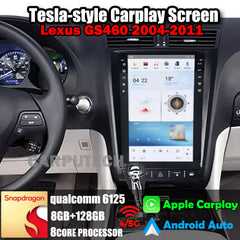 12,1 Zoll Qualcomm für Lexus GS460 2004–2011 Autoradio-Stereo-Carplay-Upgrade Tesla-Stil-Bildschirm Android Auto GPS-Navigation Multimedia-Player