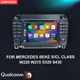 Car Radio Android 13 Carplay Navigation For Mercedes Benz S/CL Class W220 W215 S320 S430 Auto Stereo Bluetooth WIFI 4G Carputech