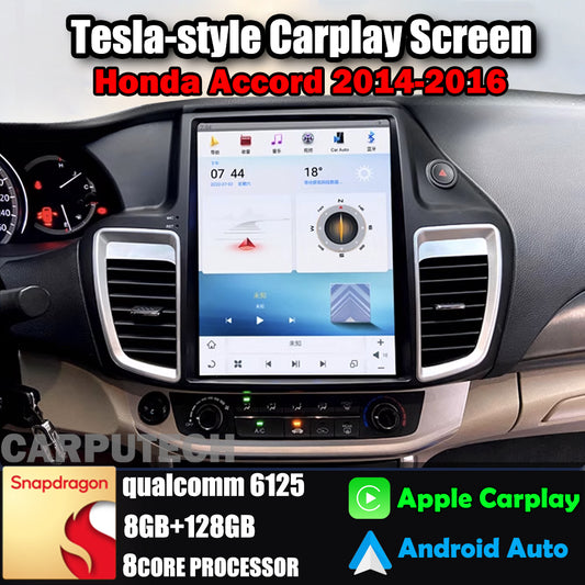 12.1" For Honda Accord 2014-2016 Car Radio Headunit Stereo Carplay Upgrade Tesla Style Screen Android Auto GPS Navigation Multimedia Player