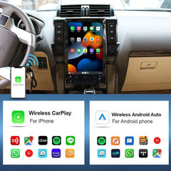 13,6 "Qualcomm pour Toyota Prado 2010-2018 autoradio stéréo Carplay mise à niveau écran de style Tesla Android Auto GPS Navigation lecteur multimédia