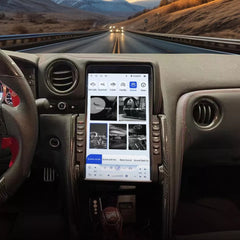 Autoradio 14,4" Qualcomm pour Nissan GTR 2008-2020, stéréo, Carplay, mise à niveau, écran de style Tesla, Android Auto, navigation GPS, lecteur multimédia 