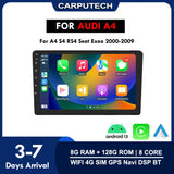 Carputech 2000-2009 Audi A4 Android 12 Wireless Apple CarPlay & Android Auto Car Radio With 8GB RAM 128GB ROM Carputech