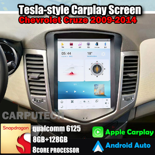 10.4" For Chevrolet Cruze 2009-2014 Car Radio Headunit Stereo Carplay Upgrade Tesla Style Screen Android Auto GPS Navigation Multimedia Player