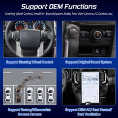 13,6 "Qualcomm pour Toyota 4Runner 2009-2020 autoradio stéréo Carplay mise à niveau écran de style Tesla Android Auto GPS Navigation lecteur multimédia