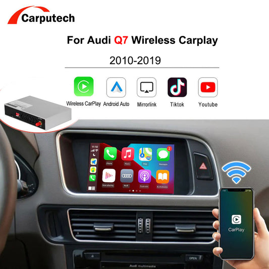 Wireless Android Auto Interface for Audi Q7 2010-2019 Support Mirrorlink Airplay Siri Carplay