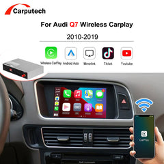 Wireless Android Auto Interface for Audi Q7 2010-2019 Support Mirrorlink Airplay Siri Carplay