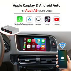 Wireless CarPlay Android Auto Interface for Audi A5 / S5 / RS5 2009-2018, with AirPlay Mirror Link Car Play Functions