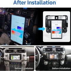 13,6 "Qualcomm pour Toyota 4Runner 2009-2020 autoradio stéréo Carplay mise à niveau écran de style Tesla Android Auto GPS Navigation lecteur multimédia