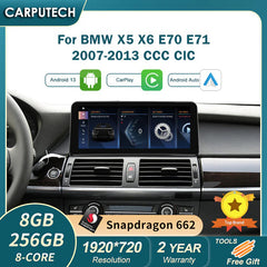 Android 13 Android Touch Screen For BMW X5 X6 CCC CIC NBT | Wireless Apple Carplay & Android Auto | Original Style Car Radio Screen