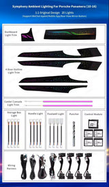 Upgrade Symphony LED Car Interior Ambient Lighting for Porsche Panamera 2010-2016 Trim Decoration Accessories Strip Carputech