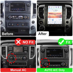 12.1" Qualcomm pour Nissan Titan 2016-2020 autoradio stéréo Carplay mise à niveau écran de style Tesla Android Auto GPS Navigation lecteur multimédia