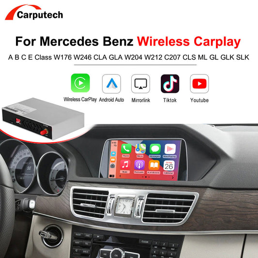 Wireless CarPlay Android Auto Interface for Mercedes Benz A B C E Class W176 W246 CLA GLA W204 W212 C207 CLS ML GL GLK SLK