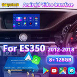 8+128GB Android Carplay Multimedia Video Interface for Lexus ES 350 300h 250 200 XV60 Mouse Control 2012-2024 ES350 ES250 Carputech