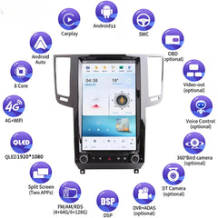13,6" Qualcomm pour Infiniti FX50 2009-2016 Autoradio Stéréo Carplay Mise à Niveau Écran Style Tesla Android Auto Navigation GPS Lecteur Multimédia 