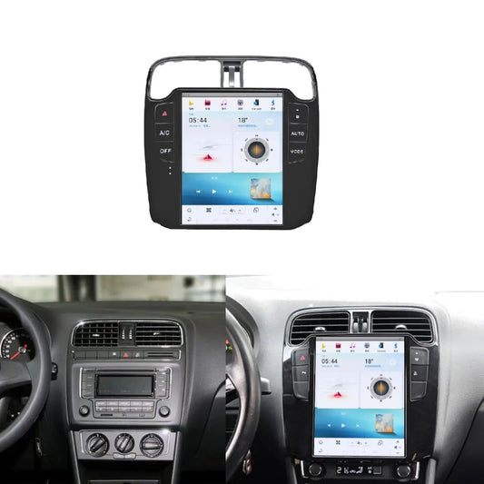 Autoradio 10,4" pour Volkswagen Polo 2011-2017, unité centrale stéréo Carplay, mise à niveau, écran de style Tesla, Android Auto, navigation GPS, lecteur multimédia