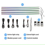 Full Set 64 Colors Car Interior LED Lighting Car Ambient Lighting Kit for Mercedes Benz C-class W206 / GLC X254 2022-2025 Carputech