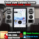 For Ford F150 2009-2012 Car Radio Stereo Carplay Upgrade Tesla Style Screen 14.4" Qualcomm Android Auto GPS Navigation Multimedia Player Carputech