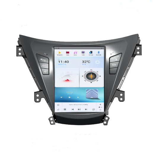 10.4" For Hyundai Elantra 2011-2013 Car Radio Headunit Stereo Carplay Upgrade Tesla Style Screen Android Auto GPS Navigation Multimedia Player