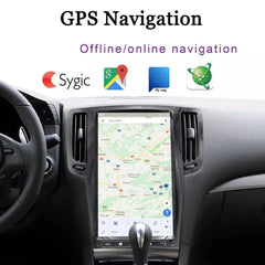 13,6 Zoll Qualcomm für Infiniti G25 2007–2013 Autoradio-Stereo-Carplay-Upgrade Tesla-Stil-Bildschirm Android Auto GPS-Navigation Multimedia-Player 