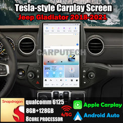 13.6" Qualcomm For Jeep Gladiator 2018-2021 Car Radio Stereo Carplay Upgrade Tesla Style Screen Android Auto GPS Navigation Multimedia Player Carputech
