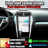 14.4" Qualcomm For Ford Explorer 2011-2019 Car Radio Stereo Carplay Upgrade Tesla Style Screen Android Auto GPS Navigation Multimedia Player Carputech