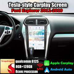 14.4" Qualcomm pour Ford Explorer 2011-2019 Autoradio Stéréo Carplay Mise à Niveau Écran Style Tesla Android Auto Navigation GPS Lecteur Multimédia 