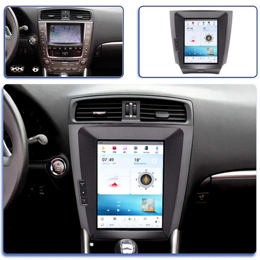 10.4" Qualcomm For Lexus IS IS200 IS250 IS300 IS350 2005-2012 Car Radio Stereo Carplay Upgrade Tesla Style Screen Android Auto GPS Navigation Multimedia Player
