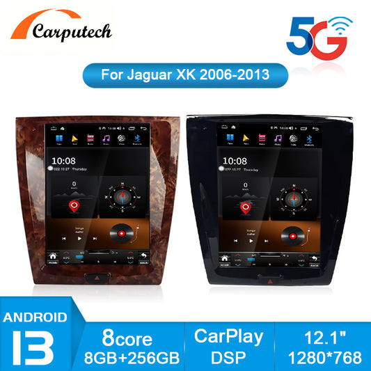 Jaguar XK XKR XKR-S 2006 - 2013  Android 13 Car Multimedia Player For Car Radio GPS Navigation Auto Audio DSP 12.1 Inch